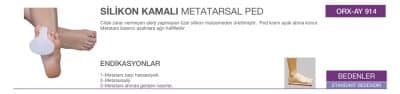 Silikon Kamalı Metatarsal Ped 1 Silikon Kamalı Metatarsal Ped