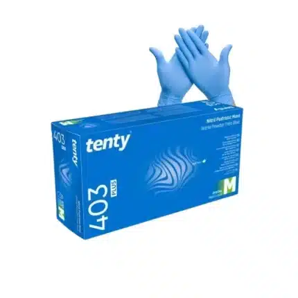 Tenty 403 Pudrasız Mavi Nitril Eldiven 100'lü