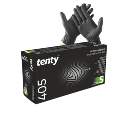 Tenty 403 Pudrasız Siyah Nitril Eldiven 100'lü